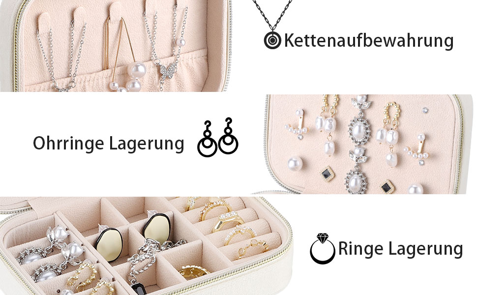 Скринька для прикрас Firelex: компактний органайзер для зберігання ювелірних виробів, сірий колір