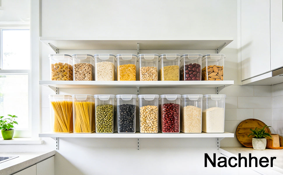 Набір контейнерів для зберігання Haushaltszauber® XXL (42 шт.) | Герметичні контейнери для продуктів | Без BPA, стекуються, прозорі | Для кухні, холодильника та морозильника