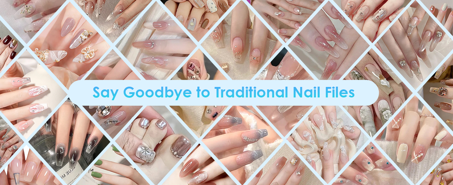 Електричний фрезер для нігтів з LCD дисплеєм, 40000 об/хв, 15 насадок, для манікюру та педикюру, F/R напрямок обертання, для салону та дому (білий)