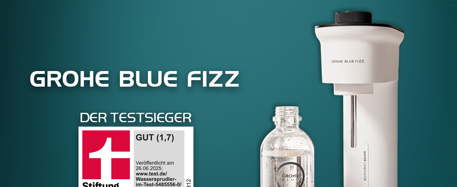 GROHE Blue Fizz Набір для газованої води (3 рівні газування, без CO2 балона, 1x 0,85л пляшка + засіб для чищення), чорний, 31943K00