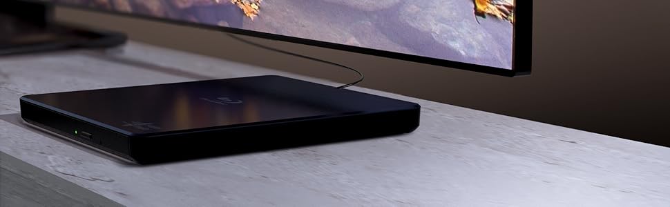 Зовнішній DVD-привід Hitachi-LG GP60, портативний Slim DVD-записувач та плеєр для ноутбука, USB 2.0, швидкість 8x, сумісність з Windows та Mac OS, чорний