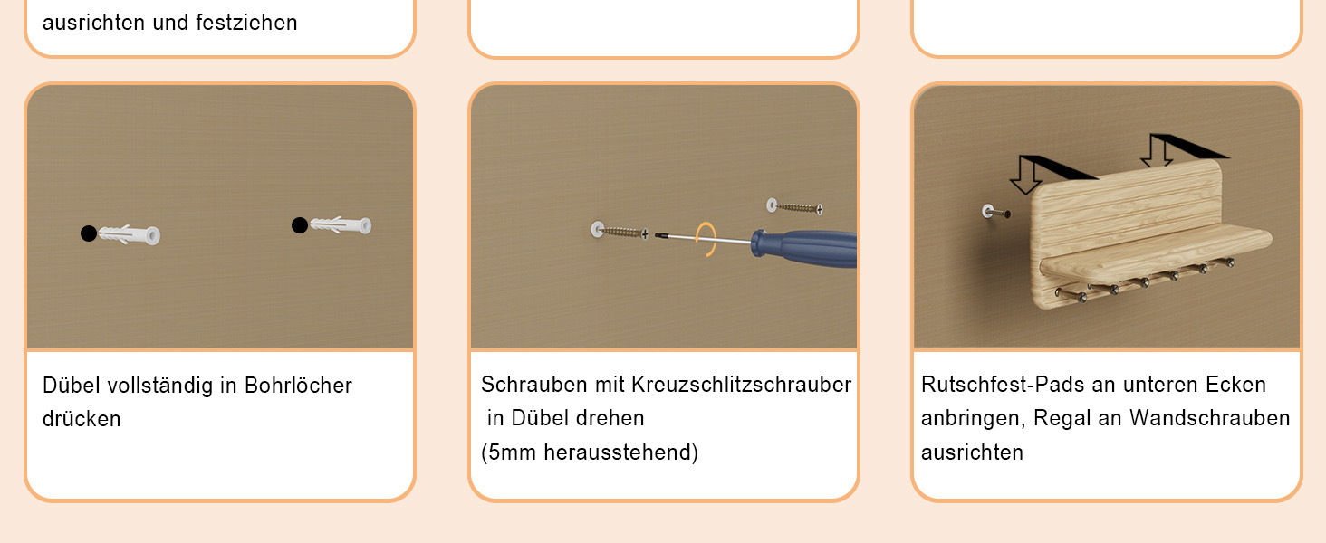 Дерев'яне ключове дошка з полицею та 6 гачками для прихожей, коридору, кухні