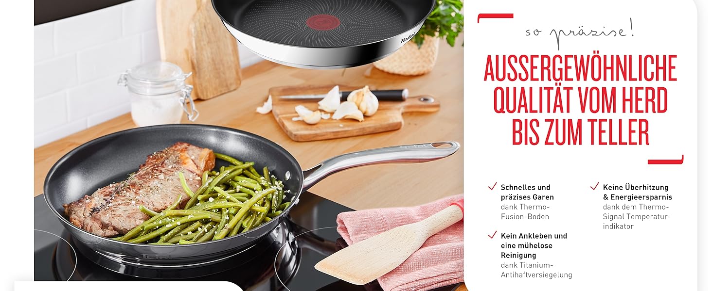 Сковорода Tefal Infinite Induction 28 см з антипригарним покриттям та індикатором температури