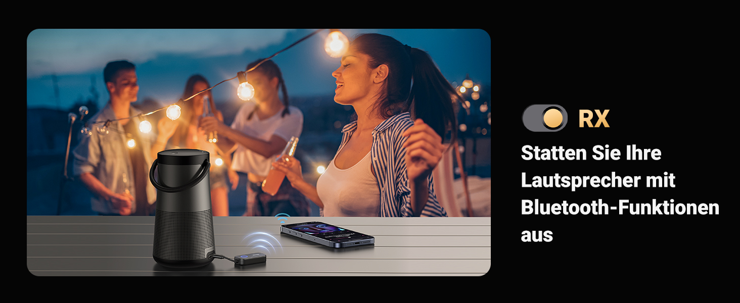 Bluetooth-ресивер UGREEN AptX 5.3 HiFi аудіо-адаптер для стереосистем та колонок
