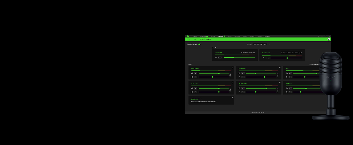 Мікрофон Razer Seiren V3 Mini - компактний USB мікрофон з LED-індикатором та інтегрованим демпфером