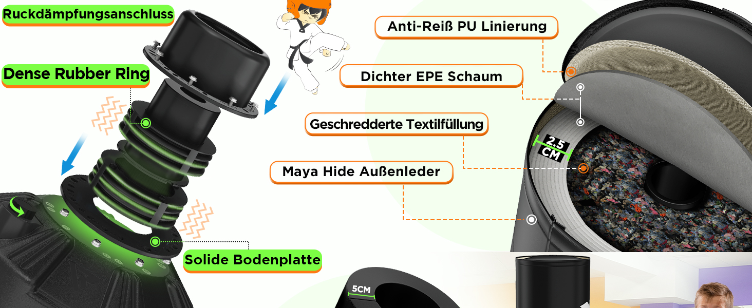Дитячий боксерський мішок RDX 4ft з підставкою, рукавички для тренувань, MMA, кікбоксинг, бокс, бойові мистецтва, муай-тай, червоний