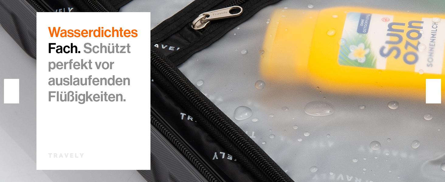 Набір валіз Travely з полікарбонату (77см, 67см, ручна поклажа), чорний, з TSA замком