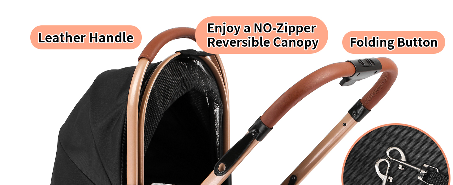 Візок для собак EchoSmile до 20 кг, 4-в-1, чорний. Складаний, з колесами, сітковими віконцями. Підходить для собак та котів середніх розмірів