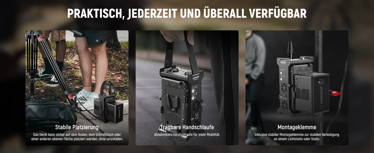 Зарядний пристрій Neewer з 2 каналами V-Mount для камер, BP-2CH Pro