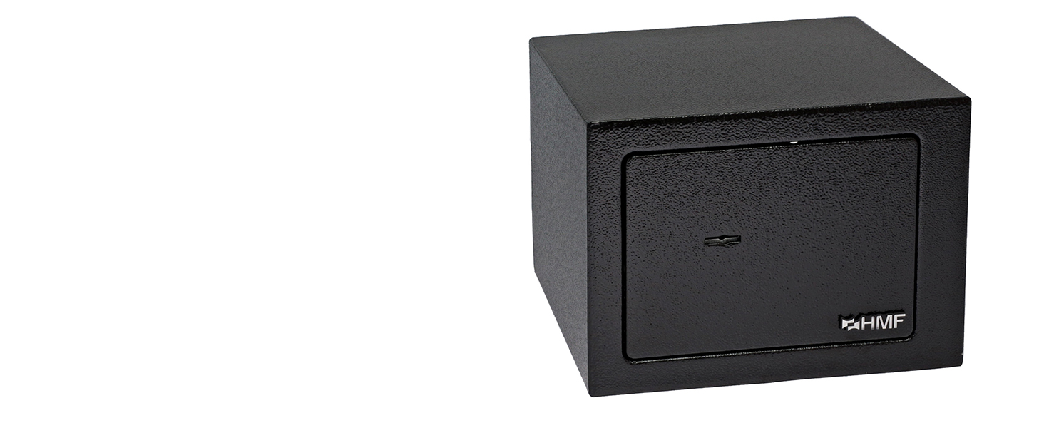 Сейф HMF 49216-02 маленький з ключем, меблевий, 23x17x17 см, чорний