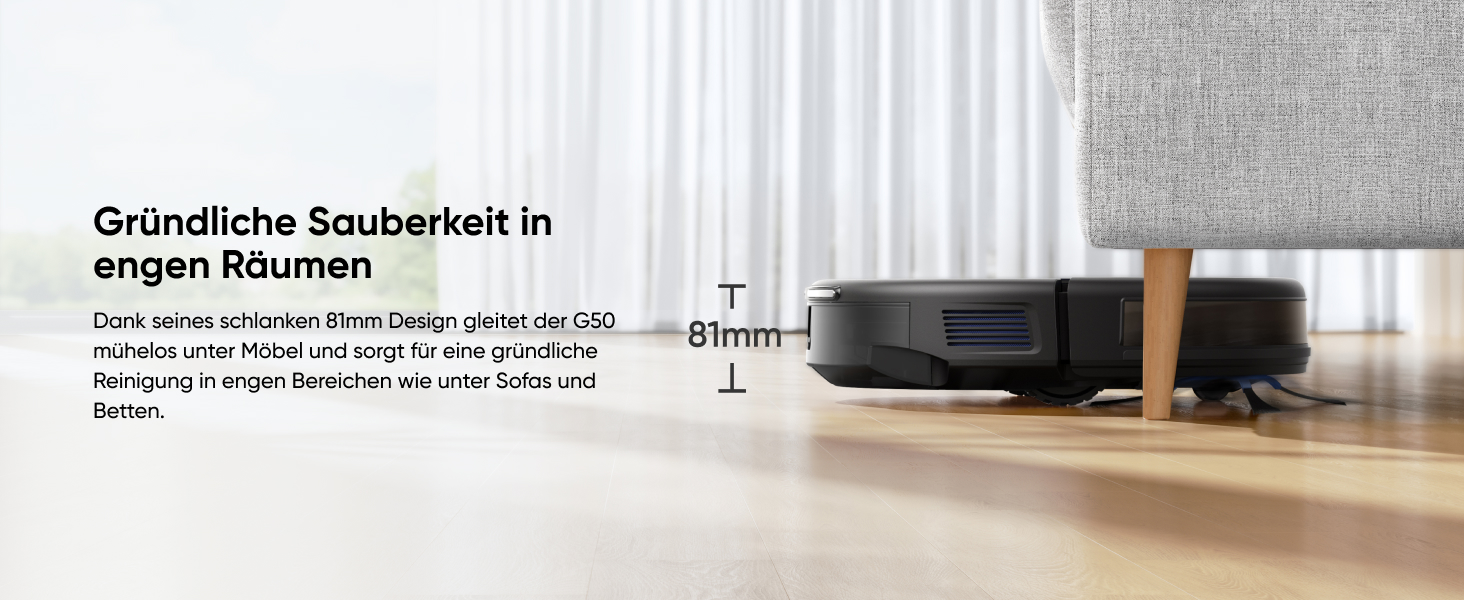 Робот-пилосос Eufy G50: потужність 4000Pa, динамічна навігація, ультратонкий (85 мм), Pro-розчісування, турбощітка, ідеально для шерсті тварин та твердих підлог