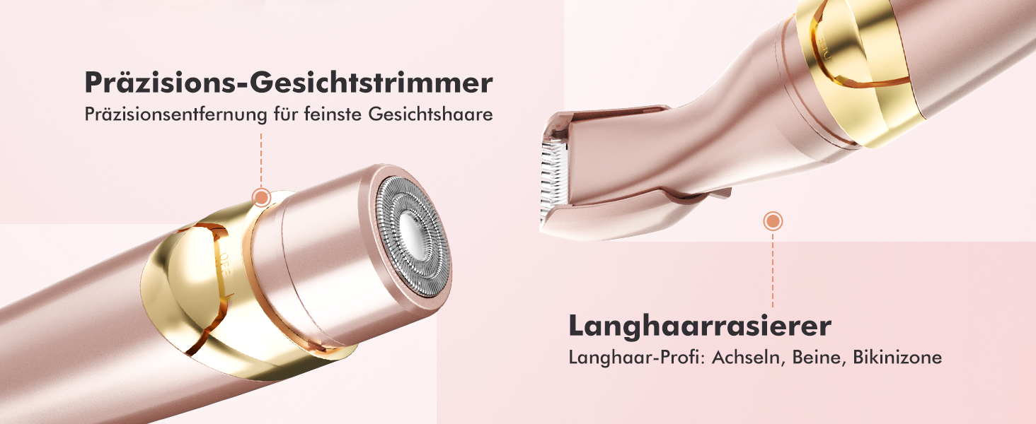 Електричний жіночий епілятор 6-в-1 для бікіні, обличчя та тіла - гладке гоління без подразнень