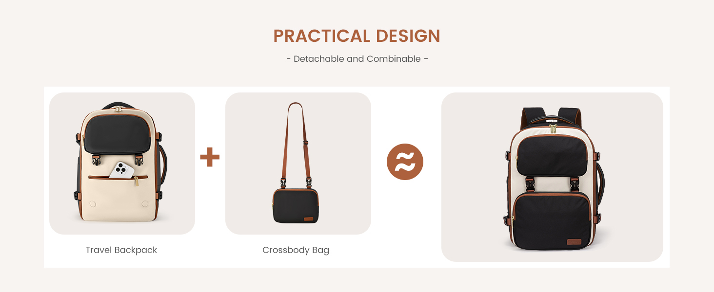 LOVEVOOK Рюкзак для ручної поклажі, 40L, жіночий, для ноутбука 17.3