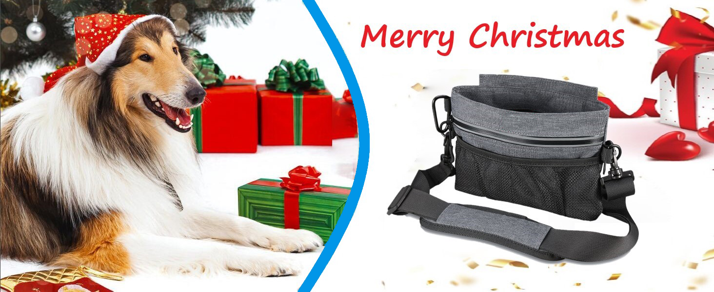 Сумка для ласощів для собак Brifit з магнітною застібкою, для тренувань, з регульованим шнурком, знімною внутрішньою кишенькою та дозатором для пакетів, 4 x 22 x 27 см