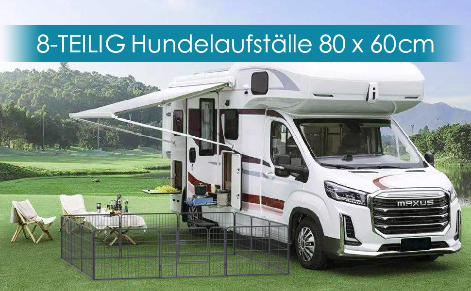 Металевий вольєр для цуценят та собак, забіг з 12 секцій, висота 60 см