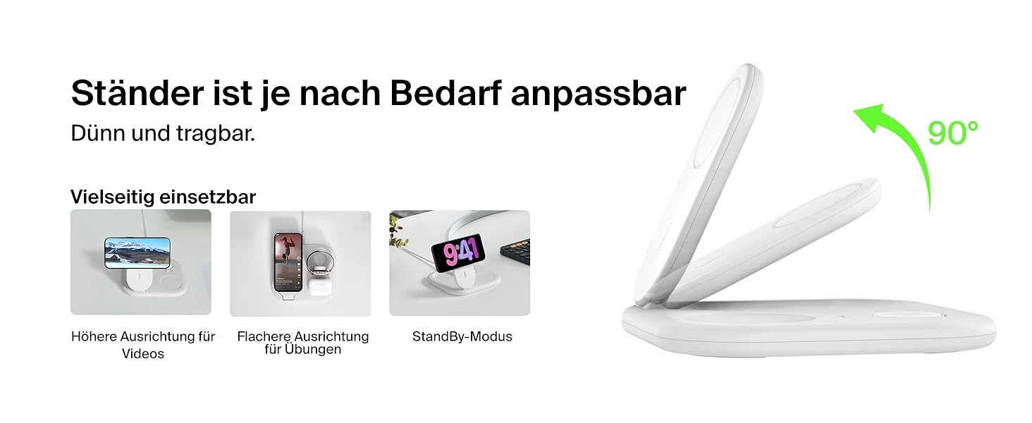 Зарядний пристрій Belkin BoostCharge 3-в-1 з підтримкою Qi2, 15 Вт, MagSafe, для iPhone, Apple Watch, AirPods