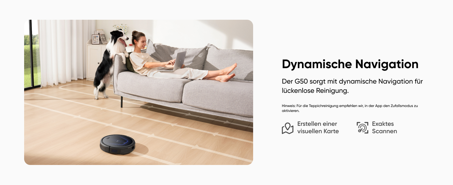 Робот-пилосос Eufy G50: потужність 4000Pa, динамічна навігація, ультратонкий (85 мм), Pro-розчісування, турбощітка, ідеально для шерсті тварин та твердих підлог