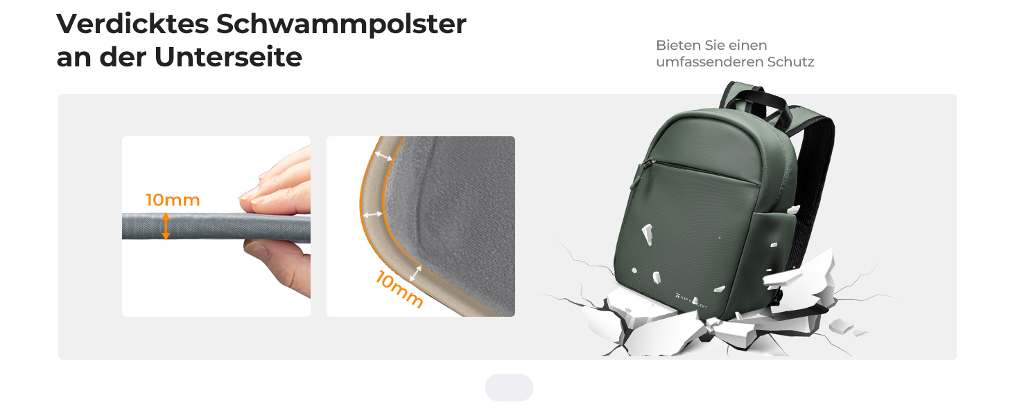 Рюкзак для камери K&F CONCEPT B-dunkelgrün: компактний, для DSLR, з регульованим ременем