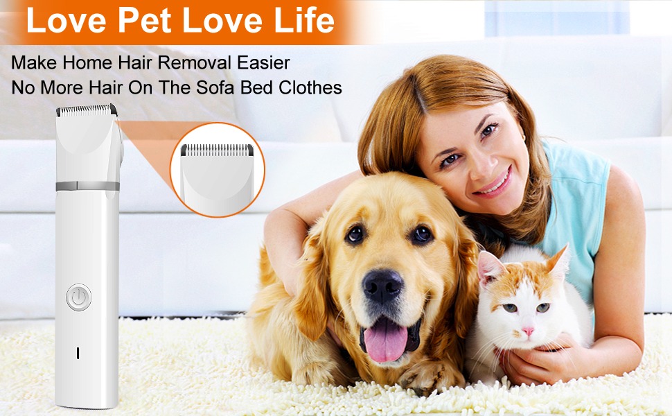 Триммер для собак Pw Trim Pro: тихий, водонепроникний, для догляду за лапами, очима, вухами, обличчям та тілом (набір)