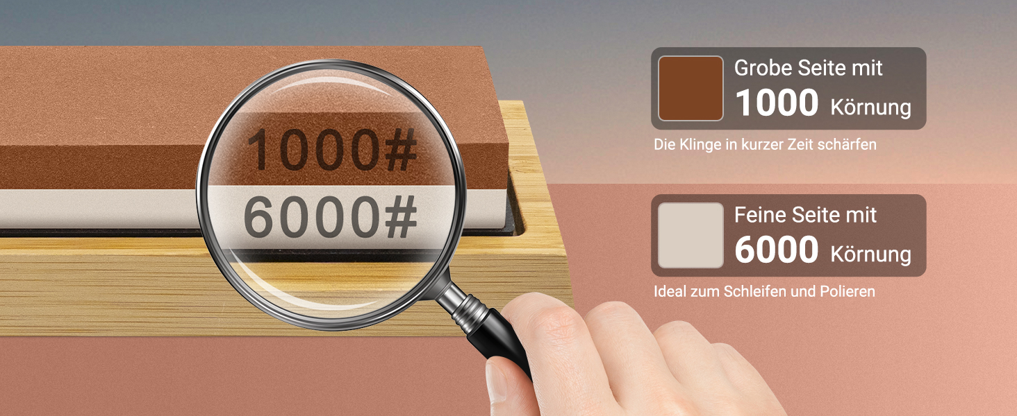 Набір точильного каменю Schleifstein 400/1000 та 1000/6000 з підставкою, для заточування ножів, японський точильний камінь