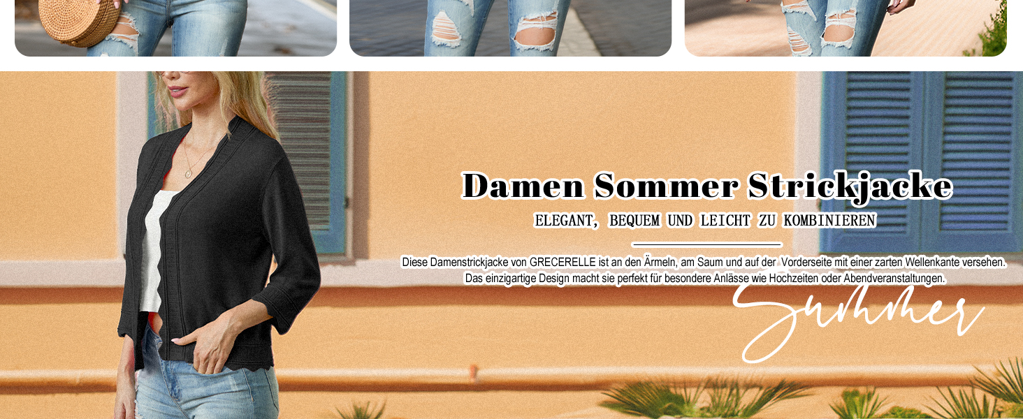 Жакет-кардиган жіночий Grecerelle, легкий, з рюшами, для вечірнього образу, чорний