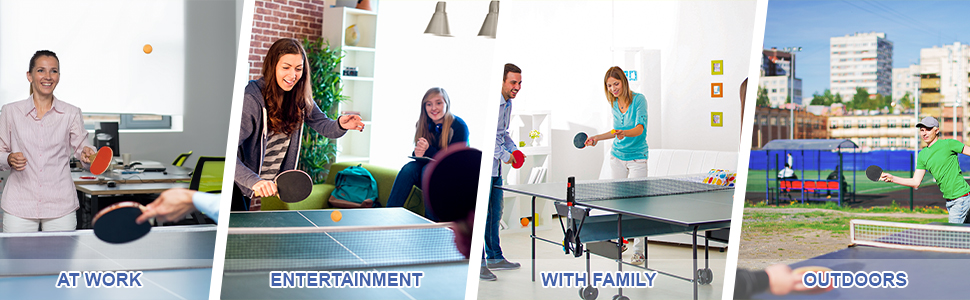 Набір для пінг-понгу Glymnis: портативний, з мережею, ракетками та м'ячами (3 зірки)