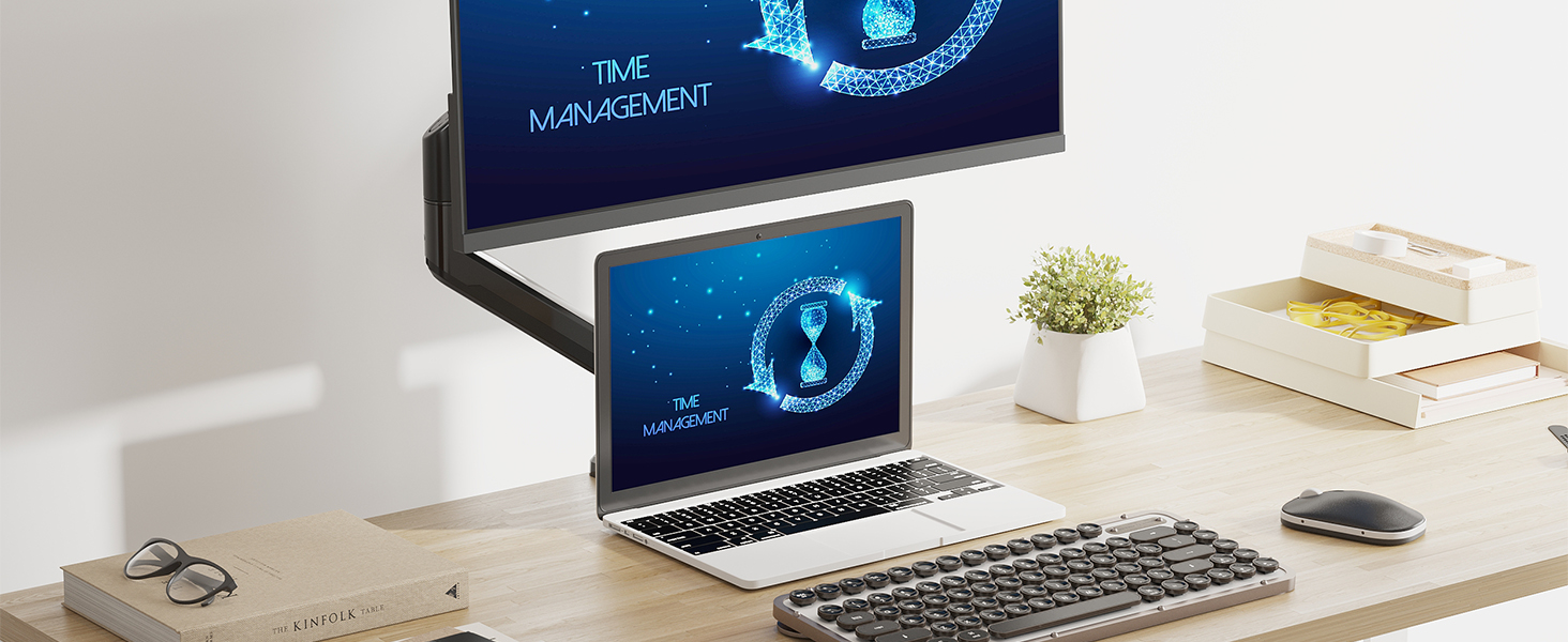 Кріплення для монітора BONTEC, 13-32 дюйми, 3-9 кг, VESA 75/100 мм, газ-амортизатор, ергономічний, поворотний, нахильний, обертовий