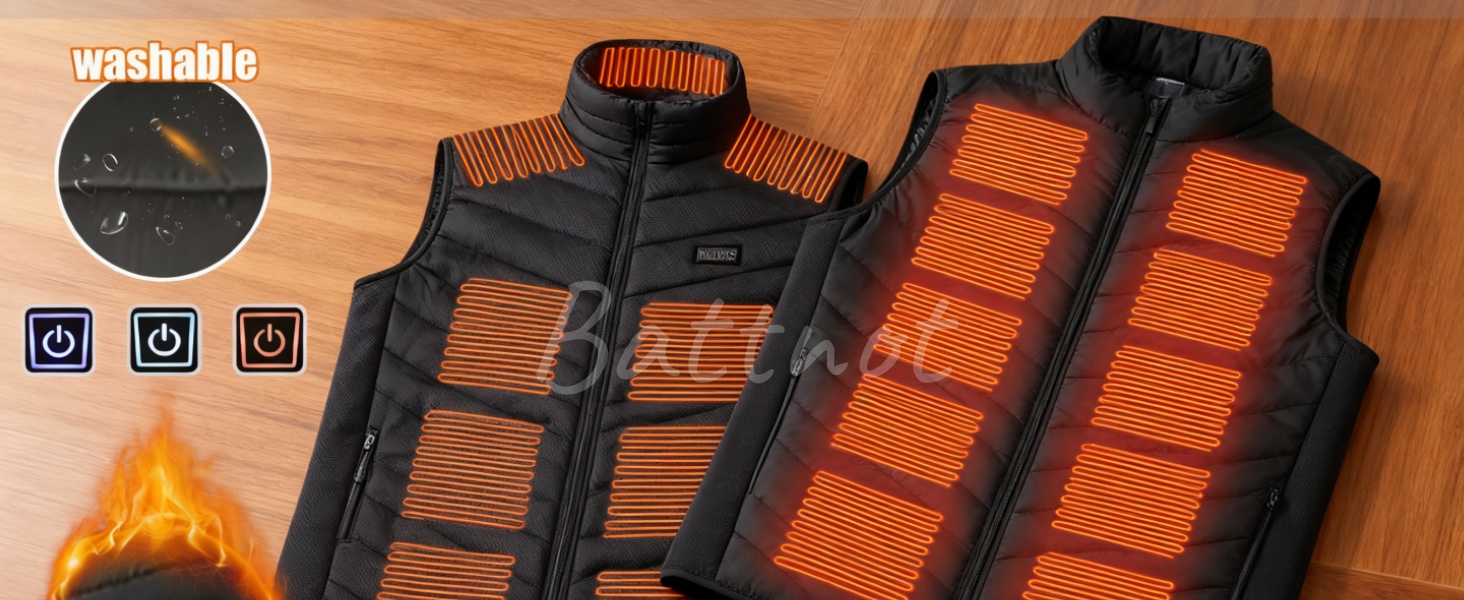 Електрична гріюча жилетка для жінок та чоловіків, USB, чорний, S-5XL