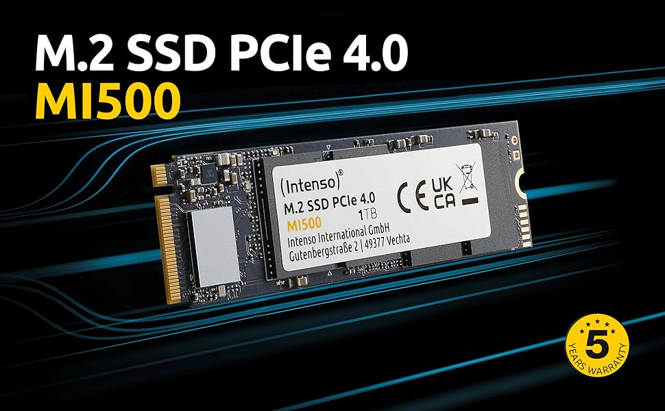 SSD Intenso MI500 1TB M.2 PCIe Premium – до 2100 МБ/с