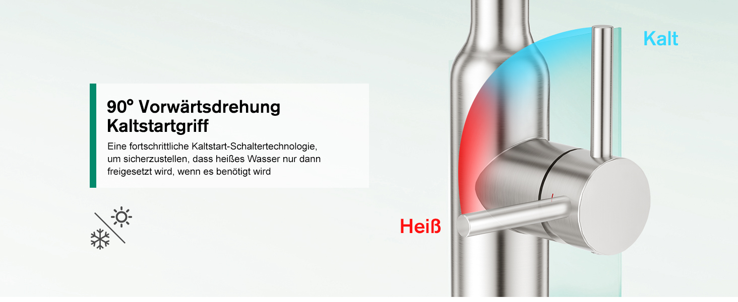 Кухонний змішувач CREA з висувною лійкою та 2 режимами струменя, поворотний на 360°, з нержавіючої сталі, матовий, для кухні