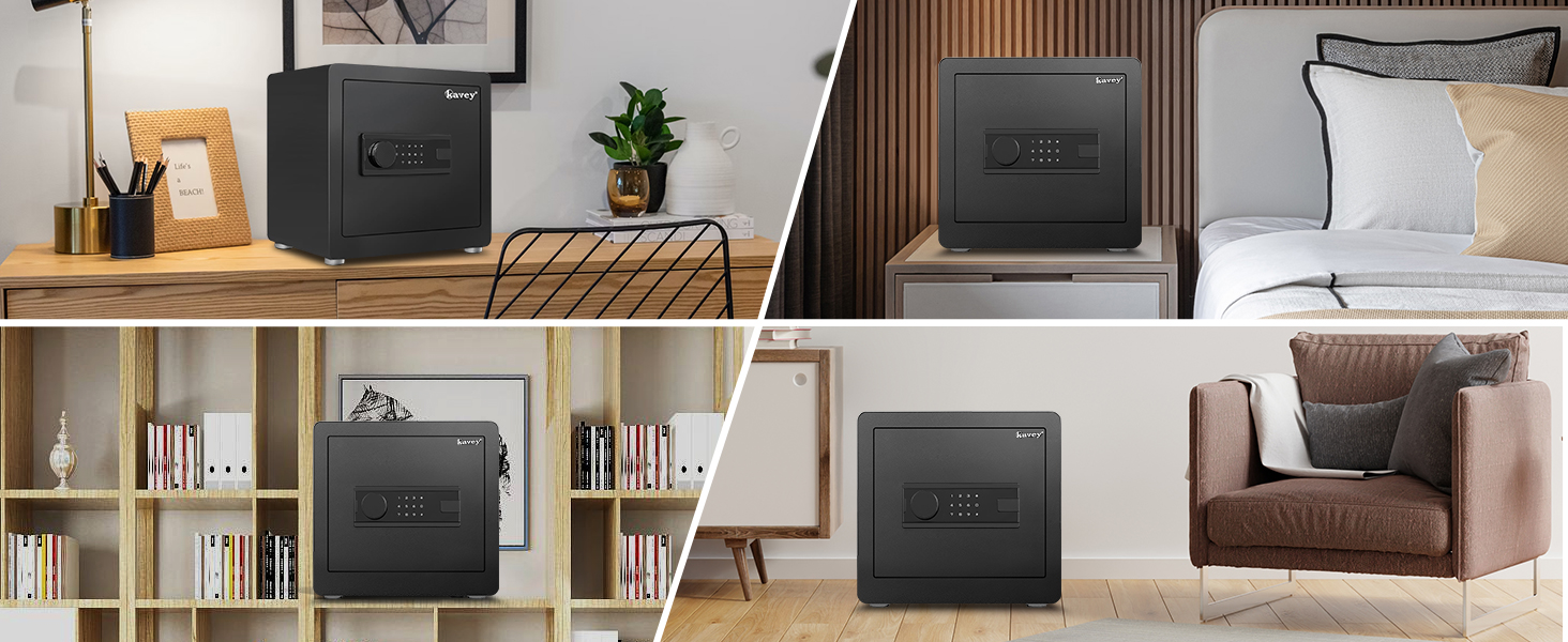 Сейф Kavey Safe Tresor: цифровий замок, подвійний захист, LED-освітлення, 40L