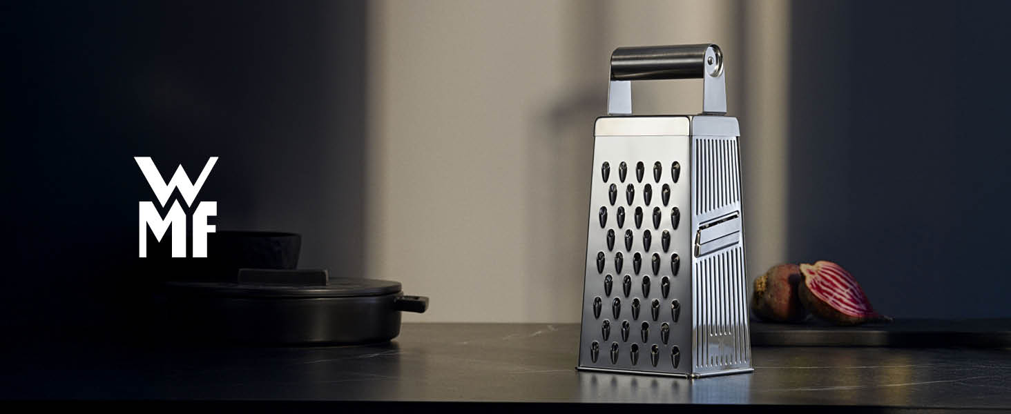 Тёрка кухонна WMF Gourmet Vierkantreibe, 8 x 24 см, нержавіюча сталь, 4 поверхні, для овочів та картоплі, Cromargan, придатна для миття в посудомийній машині
