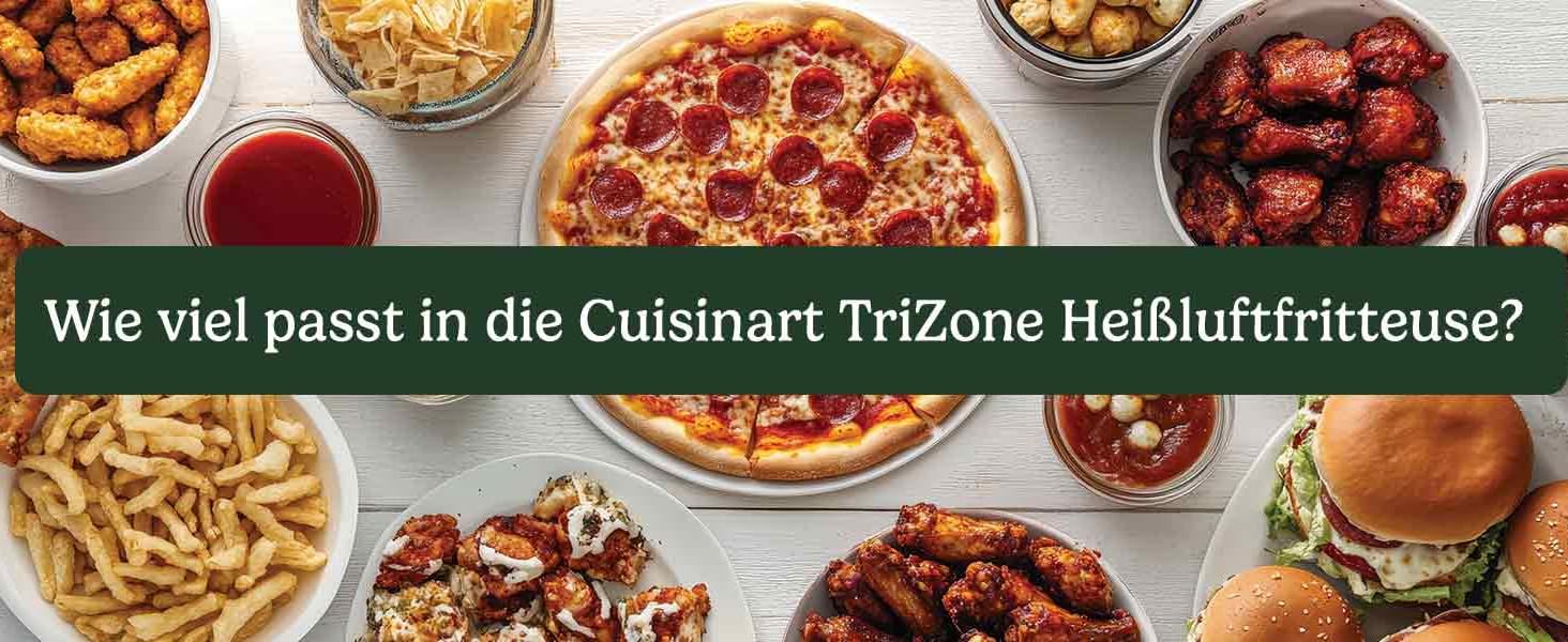 Фритюрниця Cuisinart XXL 10.4L з двома зонами нагріву | Без PFAS та хімікатів | Для смаження, грилю, випікання, дегідратації та підтримання тепла | 2 камери (2 x 5.2L) | 8+ порцій | Деталі придатні для миття в посудомийній машині (3 камери, нержавіюча сталь)