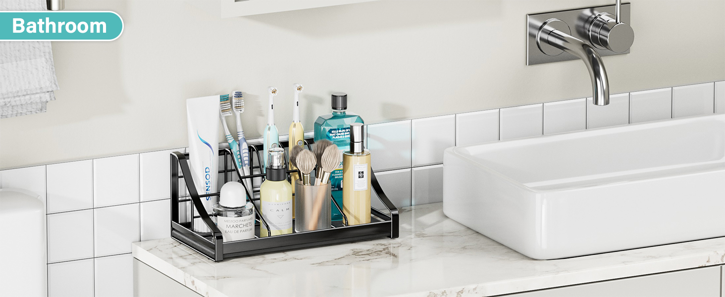 Toothbrush Holder, Quick-Drying Organizer – Bathroom Countertop Organizer, Kids, Electric Toothbrush Toothpaste Holder – 7 Compartments, Bathroom Vanity, Accessories, Storage