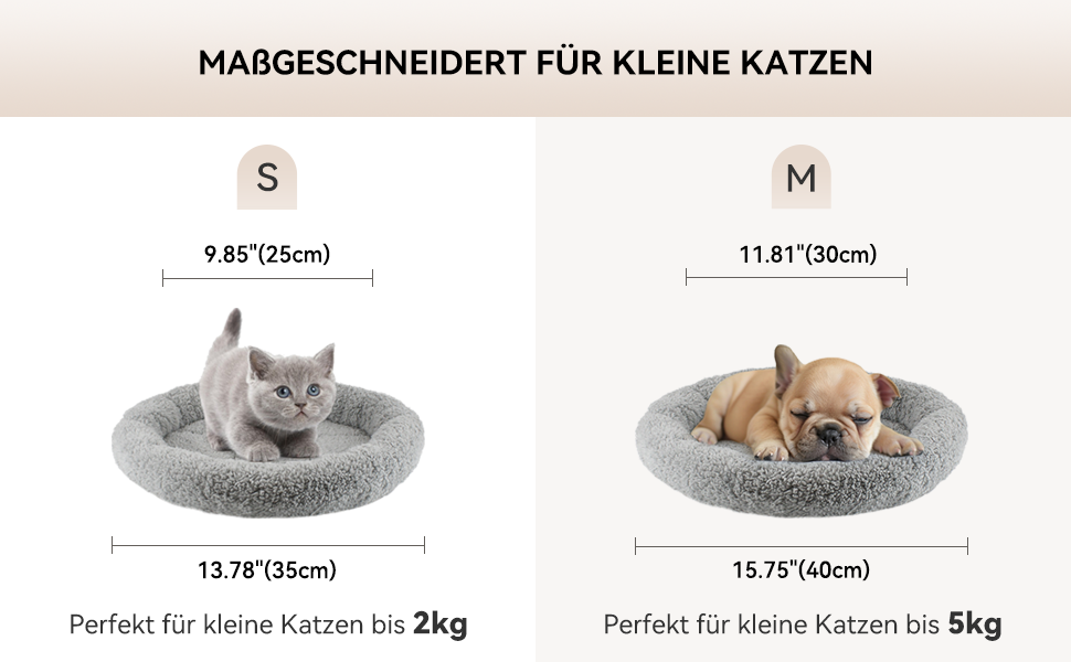 М'яке ліжко для котів та собак Namsan, плюшеве, тепле, 45x60 см, сірий колір