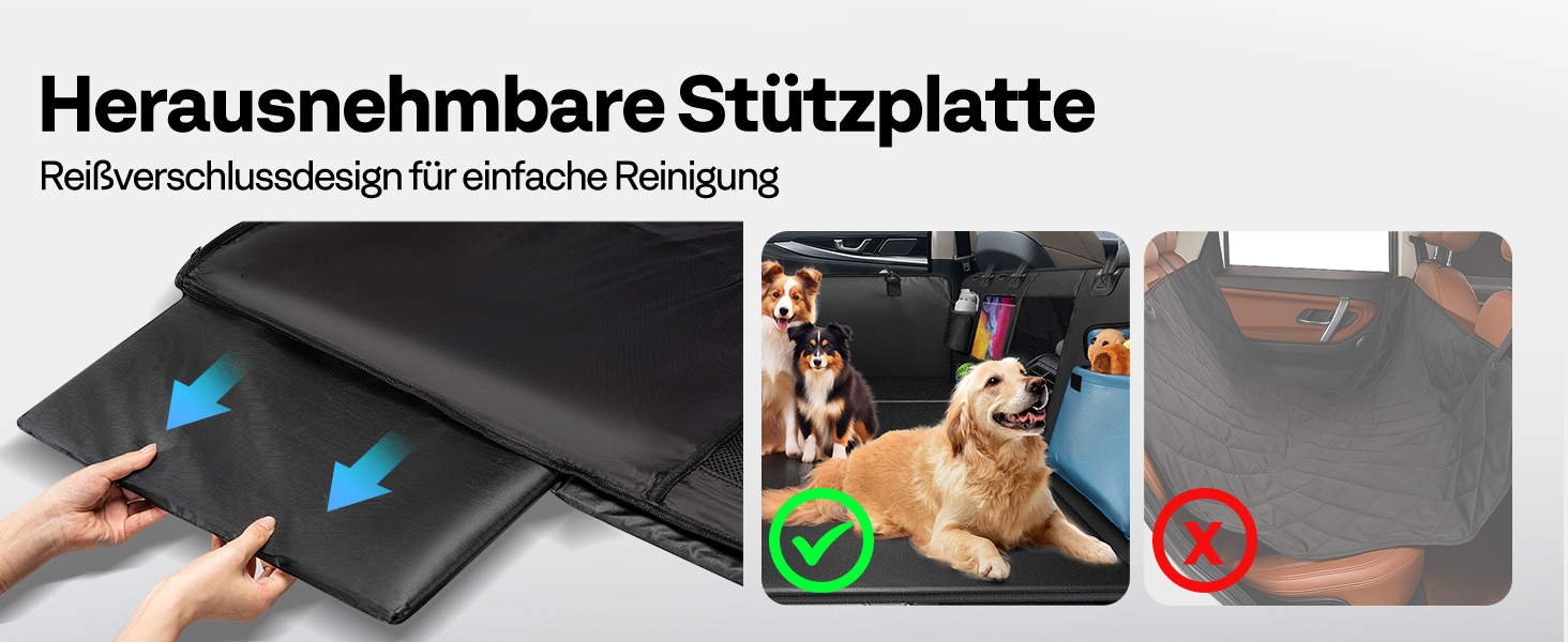 Захист для автосидіння для собак MellowMates: водовідштовхувальний, з жорсткою основою, боковими захистами та оглядовим вікном. Підходить для SUV та мінівенів.