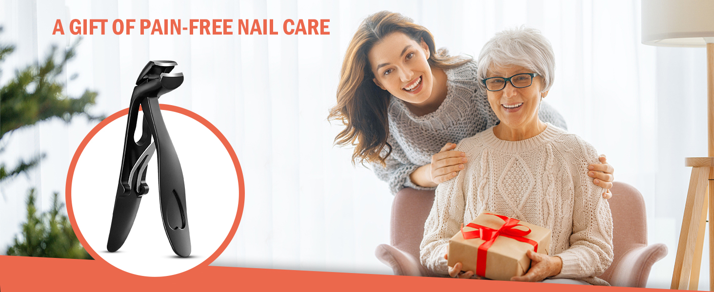 Кусачки для нігтів BEZOX ергономічні з похилим лезом для товстих нігтів (чорні) + пилочка для нігтів. Кусачки для дорослих, чоловіків та жінок.