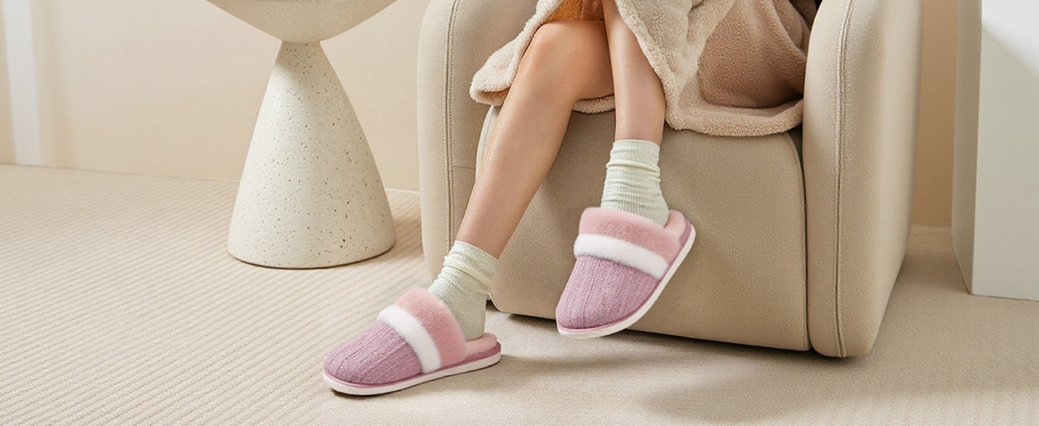 Тапочки жіночі Xnova, плюшеві, м'які, з пам'яттю, антиковзкі, теплі зимові, сірі, 44/45 EU