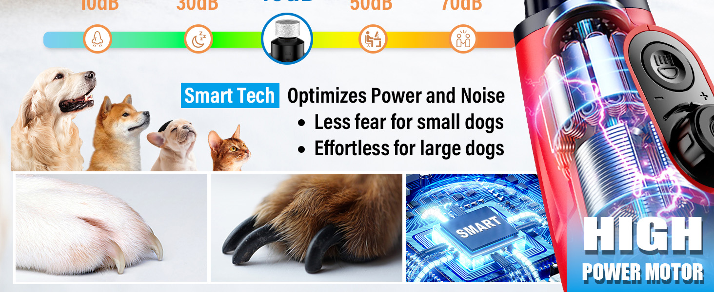 Шліфувальник кігтів для собак Casfuy Smarter Krallenschleifer 6-ступінчатий, з LED-підсвіткою, тихий, перезаряджається, для собак та котів великих, середніх та малих порід