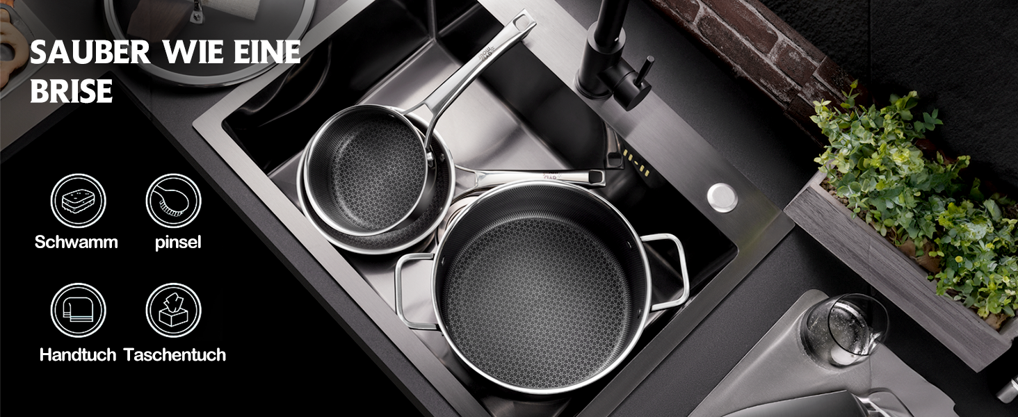 Вафельниця-вок 30 см з антипригарним покриттям, з кришкою, з нержавіючої сталі, для всіх типів плит, безпечна, можна мити в посудомийній машині