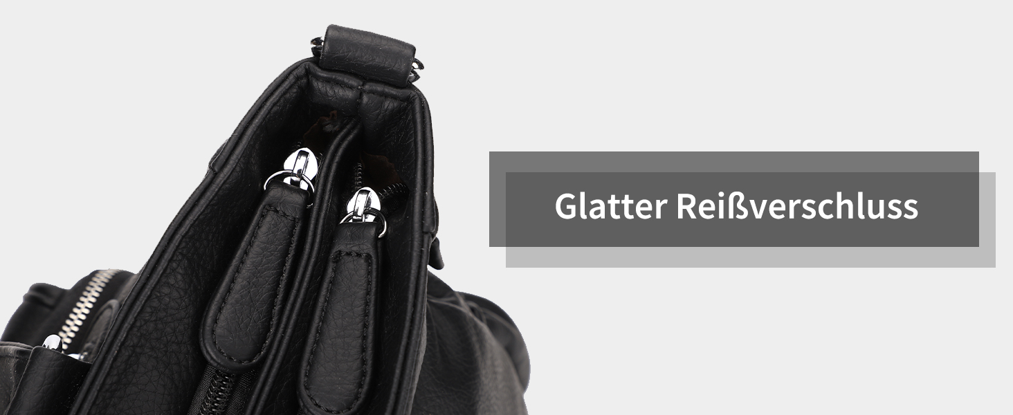 Сумка жіноча KL928 через плече, велика, чорна, PU шкіра, з багатьма відділеннями