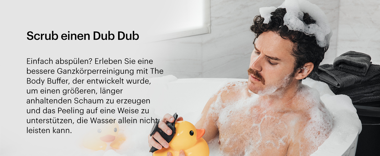 The Body Buffer від MANSCAPED®: силіконовий скрабер для тіла - ефективне очищення та пілінг, ергономічна ручка