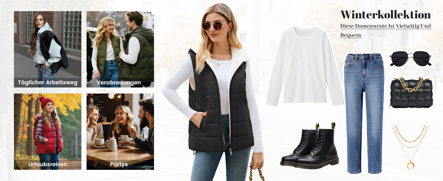 Жіноча тепла степкова жилетка Yuson з капюшоном, без рукавів, на осінь-зиму, військовий колір, розмір L