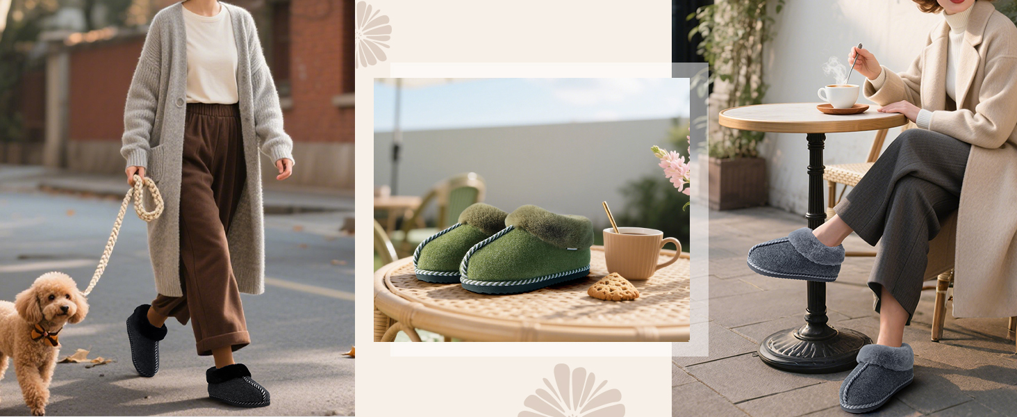 Тапочки домашні жіночі COFACE з Memory Foam, з фетру, чорні, розмір 36-43 (EU 38)