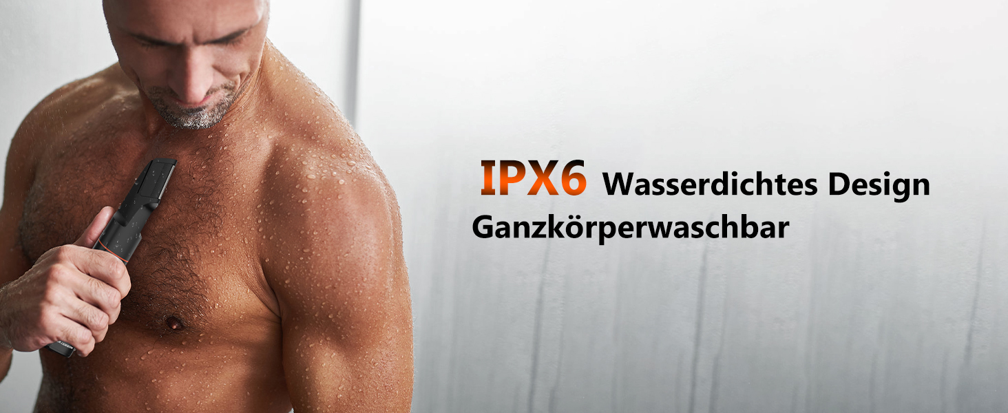 Електричний чоловічий триммер 4-в-1 для тіла, обличчя та інтимної зони (чорний)