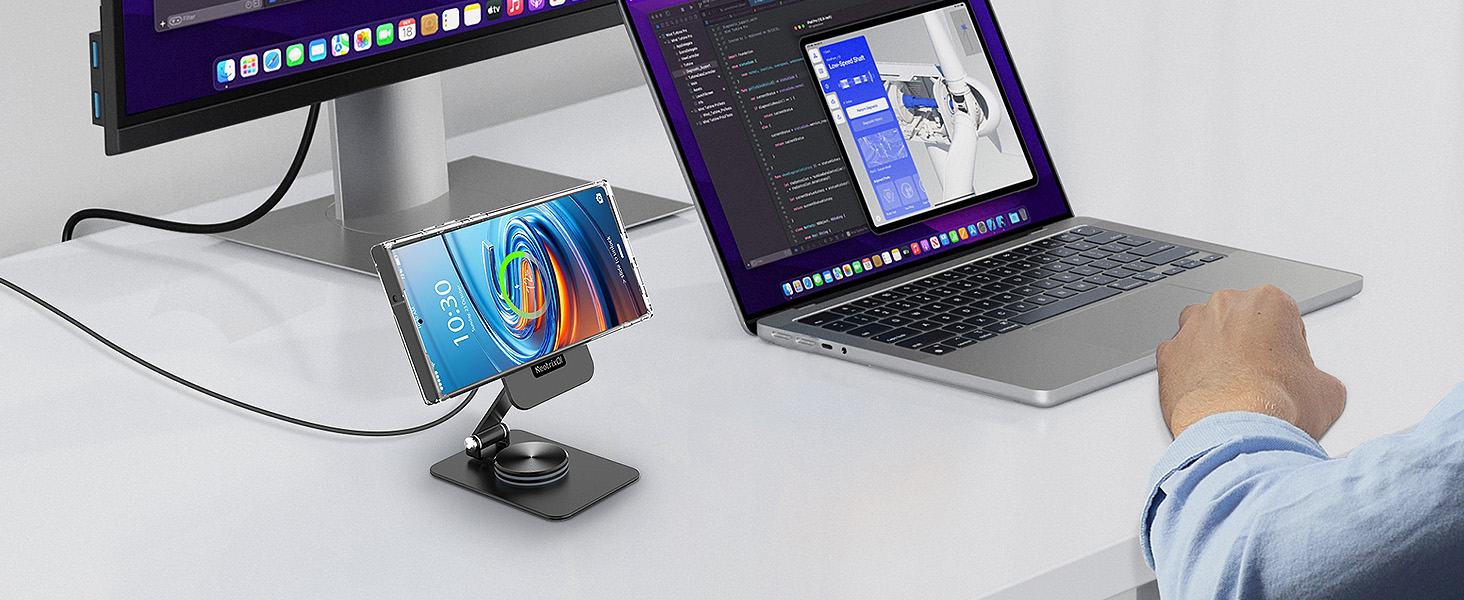 Бездротовий зарядний пристрій MagSafe для Samsung Galaxy S25 Ultra/S24, iPhone 16/15/14, Pixel 10/9 Pro/8, Android, білий/чорний
