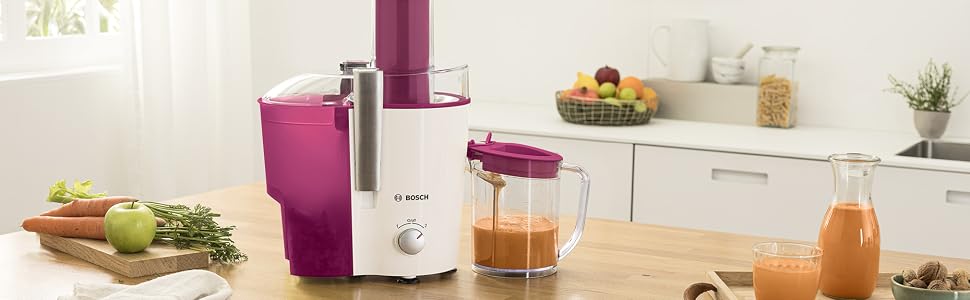Соковижималка Bosch VitaJuice 2 MES25A0 для овочів та фруктів, XL-завантажувач, 700 Вт, сіра