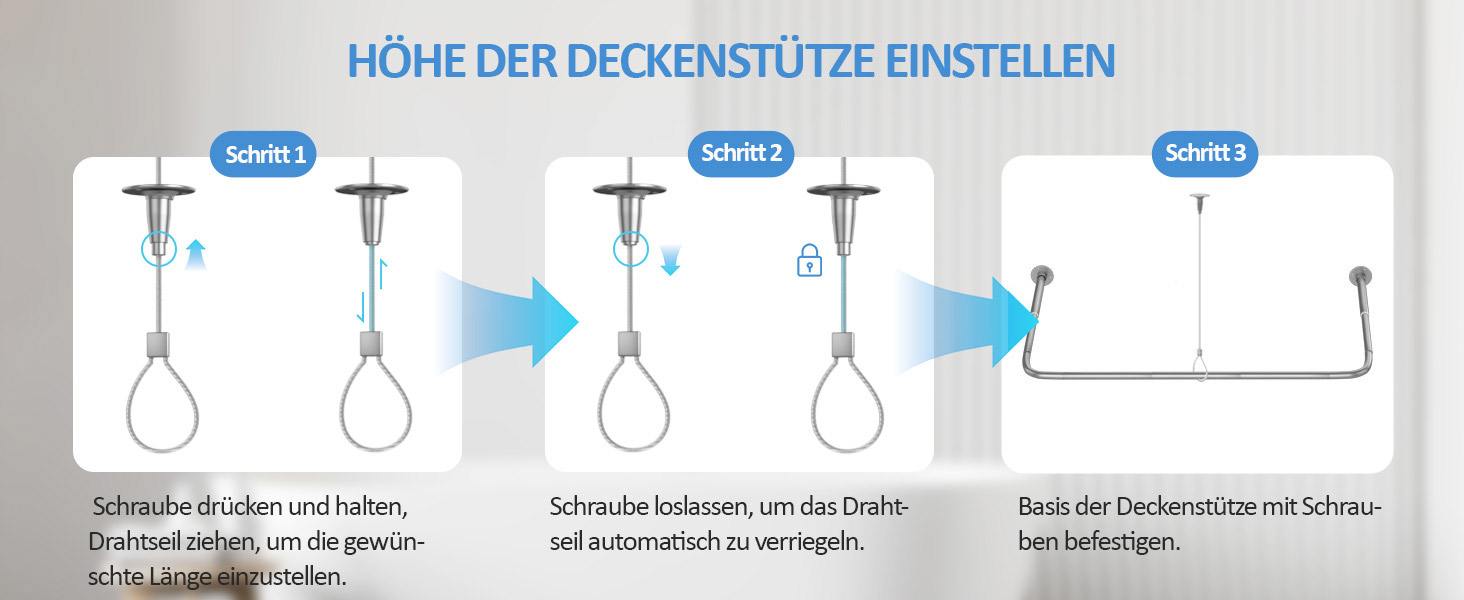 Регульована душова штанга U-подібної/L-подібної форми, 60-92 x 78-196 x 60-92 см, з 12 кільцями для шторки та підпоркою для стелі, для ванни/ванної кімнати, срібна