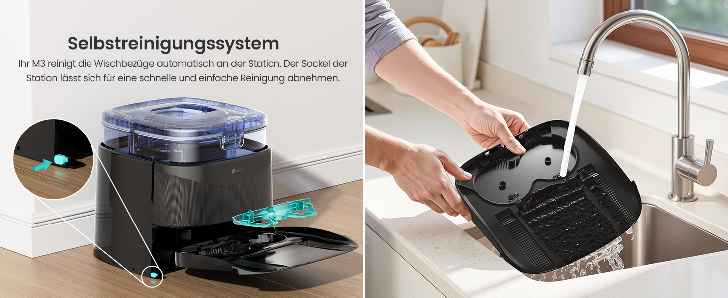 Робот-пилосос LEFANT M210P: потужність 2200Pa, Wi-Fi, Bluetooth, керування через додаток, 6 режимів, автоматична зарядка, для твердих підлог та шерсті тварин