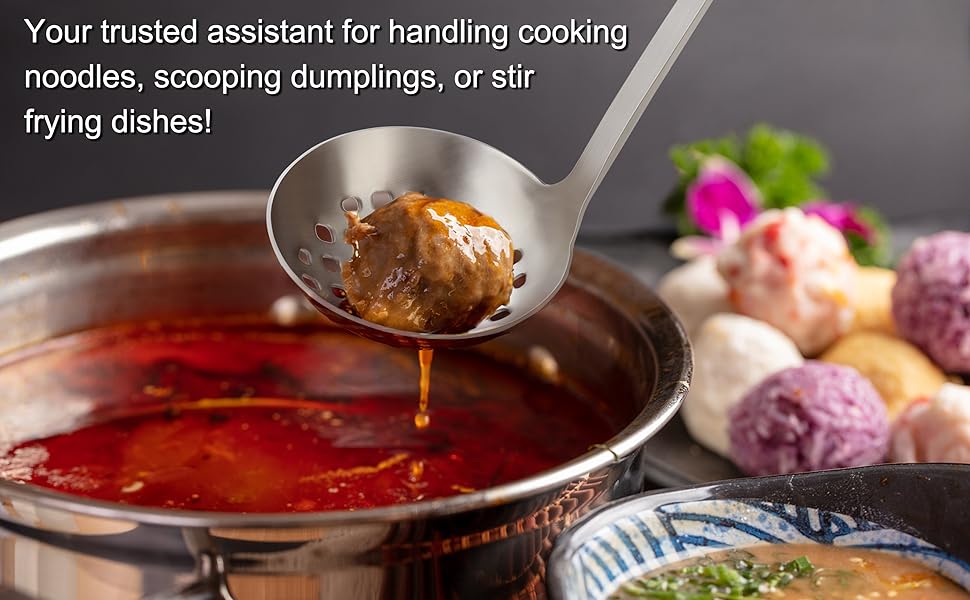 Набір кухонних аксесуарів Pleafind 4 шт. з нержавіючої сталі: ложка для супу, вінчик, шумовка, лопатка для воку